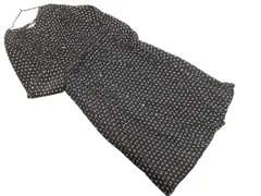 studio CLIP スタジオクリップ 総柄 ロング カーディガン sizeM/黒 ■◇ レディース