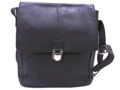 COLE HAAN コールハーン 本革 レザー ショルダー バッグ 黒 ■■ メンズのサムネイル
