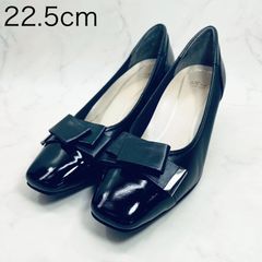 美品】ディエゴベリーニ エナメル リボン オペラシューズ 太ヒール 