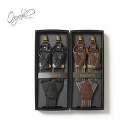 Dior homme ブラック レザー サスペンダー 収納袋付き エディー期 Dior homme ブラック レザー サスペンダー 収納袋付き エディー期