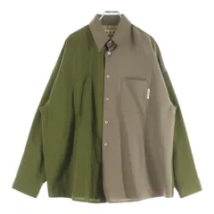 MARNI (マルニ) 22SS トロピカルウール バイカラー 長袖シャツ ベージュ/カーキ CUMU0061QU TW839のサムネイル