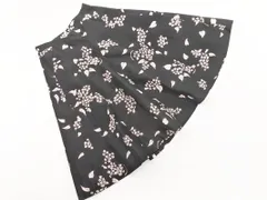 ANNA SUI アナスイ DOLLY GIRL 花柄 フレア スカート size1/黒 ■■ レディース
