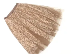 JUSGLITTY ジャスグリッティー レオパード柄 チュール スカート size2/茶 ■◇ レディース