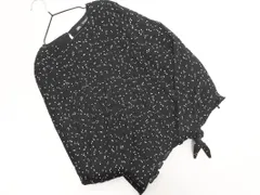 ZARA ザラ シフォン ドット プリーツ ブラウス シャツ sizeS/黒 ■◇ レディース