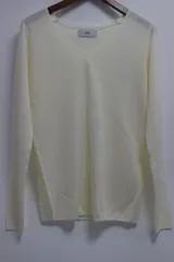 【未使用保管品】AZUL BY MOUSSY アズールバイマウジー 長袖 Vネック ニット サイズM ホワイト系 2-N115/1/NP