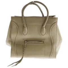 CELINE (セリーヌ) ラゲージ ファントム ハンドバッグ トートバッグ ベージュ レザー