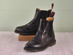 E438 レディース Dr.Martens サイドゴアブーツ 茶 39 24.5cm