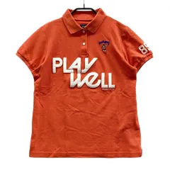 サイズ：1 PEARLY GATES パーリーゲイツ  半袖ポロシャツ ワッペン  オレンジ系 [240101621566] ゴルフウェア レディース ストスト