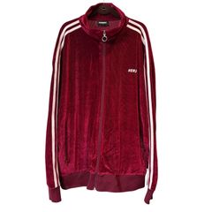 古着 NERDY ノルディ トラックジャケット ベロア ベルベット グリーン
