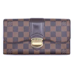 LOUIS VUITTON (ルイヴィトン) ダミエ ポルトフォイユ システィナ 長財布 ブラウン PVCレザー N61747