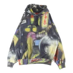 SUPREME (シュプリーム) 21AW ×LADY PINK Hooded Sweatshirt レディーピンク グラフィックプリント 総柄プルオーバースウェットパーカー マルチカラー