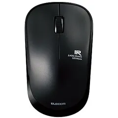 エレコム マウス ワイヤレス レシーバー Mサイズ 3ボタン 静音 IRセンサー 省電力 ブラック M-IR07DRSBK