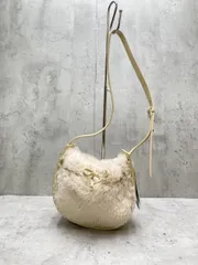 新品 FRAY I.D フレイアイディー ドロストファーショルダー バッグ アイボリー ■■◎レディース