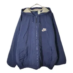 NIKE ナイキ 中綿 ナイロンジャケット スポーツ ネイビー(メンズ XL)中古 古着 X3196