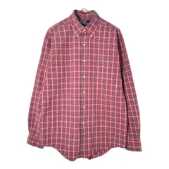Polo by Ralph Lauren ポロ ラルフローレン ELLINGTON ボタンダウン 長袖シャツ レッド(メンズ M)中古 古着 X3720