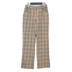 BURBERRY BLUE LABEL バーバリー ブルーレーベル パンツ ベージュ系 サイズ:36(S) | ノバチェック スリム パンツ / スラックス | ストレート ウール | ボトムス ズボン【レディース】【中古】