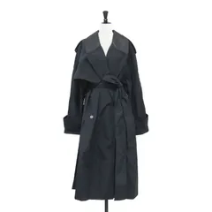 【新品同様】Salvatore Ferragamo サルヴァトーレ フェラガモ コート ブラック 黒 サイズ:40 | 23秋冬 テクニカルフェイル トレンチコート | Technical Faille Trench | オーバーサイズ【レディース】【中古】のサムネイル