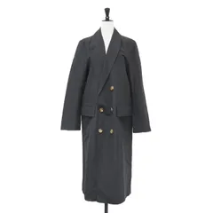 BURBERRY バーバリー コート チャコールグレー サイズ:UK10 | ペアウッド リネン ブレンド ロングコート | Parwood Linen Blend long Coat | テーラード 長袖 ダブル【レディース】【中古】