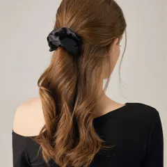 ヘアアクセサリー サテンヘアゴム シュシュ 髪留め 髪飾り まとめ髪 ヘアアレンジ 無地3色 カジュアル おしゃれ 大人っぽい 可愛い 簡単 プレゼント 小物 雑貨 レディース
