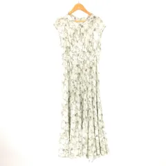 未使用 COCO DEAL ココディール ヴィンテージフラワーフレンチスリーブ ワンピース 2 M相当 ポリエステル ロング 花柄 プリーツ レディース AU3916A78 