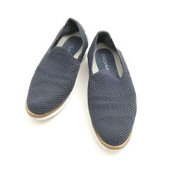 COLE HAAN ネイビー レザーコンビ スリッポン - メルカリ