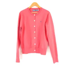 美品 Polo Ralph Lauren ポロラルフローレン カーディガン S コットン ナイロン 長袖 クルーネック レディース AN2674A42 