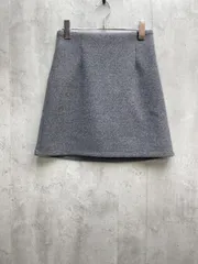 callautia カラウティア ウールライク 起毛 台形 ミニ スカート sizeM/グレー ◆■レディース