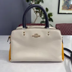 COACH コーチ リリー キャリーオール カラーブロック 2WAYバッグ 肩掛け レディース オフホワイト×イエロー 中古 H7-7-85