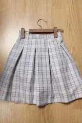 チェック プリーツ ミニスカート