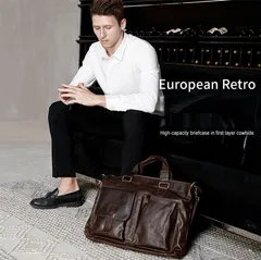 大容量 ショルダーバッグ ビジネスバッグ 牛革 鞄 出張 おしゃれ メンズ 肩掛け レディース 軽量レザー 通勤 斜めがけ 高校生 通学 大人
