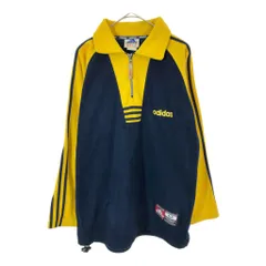 90年代 adidas アディダス ハーフジップ プルオーバージャケット スポーツ バイカラー(メンズ XXL)中古 古着 X3299