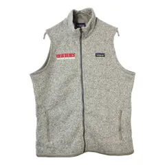 patagonia パタゴニア ベターセーターフリースベスト 企業ロゴ グレー(メンズ XL)中古 古着 X3322