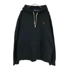 Polo by Ralph Lauren ポロ ラルフローレン ワンポイントロゴ スウェット パーカー ブラック(メンズ XL)中古 古着 X3652