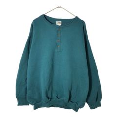TULTEX ヘンリーネック スウェット ペイント加工 ブルー - メルカリ