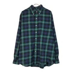 RALPH LAUREN ラルフローレン ボタンダウン 長袖シャツ ブラックウォッチ(メンズ L)中古 古着 X3750