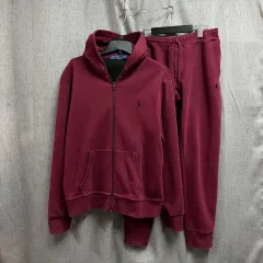 正規品 ポロラルフローレン 起毛 フード ジップアップ & ジョガー パンツ セットアップ SET