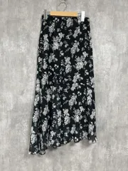 MISCH MASCH ミッシュマッシュ 総柄 花柄 マーメイド フレア スカート size36/黒 ■◇ レディース