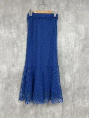 AS KNOW AS PINKY アズノゥアズピンキー メッシュ マーメイド スカート sizeF/青 ■◆ レディース