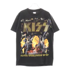 VINTAGE (ヴィンテージ) 90s KISS ALIVE WORLDWIDE TOUR TEE 両面プリント Tシャツ ブラック