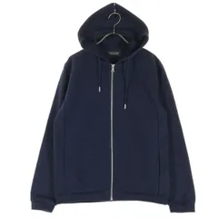 美品 nano universe ナノユニバース 長袖 ジップパーカー S ネイビー メンズ 古着のサムネイル