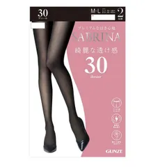 【サブリナ】【30デニール】【タイツ】【2足組】【美しい透け感ライン】品番SBG11A 美しく綺麗に透ける　透け感　30デニール グンゼ サブリナ 　SABRINA　 2組まで追跡可能メール便発送可能 　ブラックタイツ　冠婚葬祭　告別式　通夜