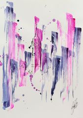 原画#390 雨 ベネチア イタリア 水彩画 ドローイング インテリア