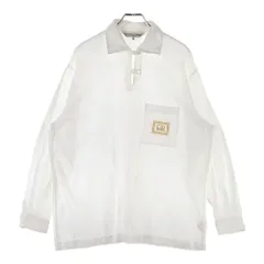 Christian Dior (クリスチャンディオール) OLD CD SPORT 刺繍ロゴポケット 長袖ポロシャツ ホワイト 5F4J290のサムネイル
