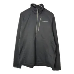 patagonia パタゴニア レギュレーター R1 ハーフジップ フリースジャケット アウトドア ブラック(メンズ M)中古 古着 X3460