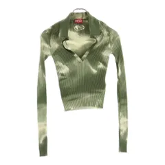 DIESEL (ディーゼル) 24SS M-BRIANA カモフラージュニット トップス 長袖 グリーン A12401 レディース