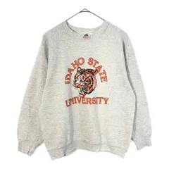 90年代 USA製 FRUIT OF THE LOOM フルーツオブザルーム カレッジ スウェット グレー(メンズ L)中古 古着 X3676