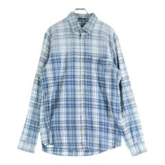 DENHAM (デンハム) SUN BURN INDIGO CHECK SHIRT チェック ボタンダウン 長袖シャツ ブルー 01-15-08-40-003のサムネイル