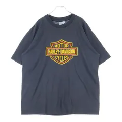 HARLEY DAVIDSON (ハーレーダビッドソン) 90s VINTAGE フロントプリント Tシャツ 半袖カットソー ブラック