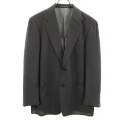 LANVIN CLASSIQUE ランバンクラシック 90s オールド テーラードジャケット 48 チャコールグレー メンズ 古着