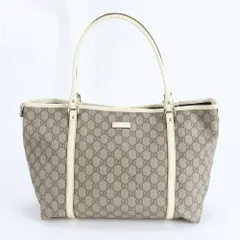 美品 グッチ GGスプリーム 197953 レザー トート バッグ 肩掛け ショルダー ハンド 本革 ブラウン 茶色 レディース RUM DO19-7【中古】